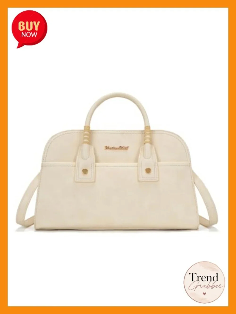 Structured Satchel Bag for Women Top Handle Crossbody Purse Faux Leather